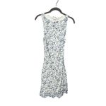 Reformation NWT Dale Sleeveless Boat-Neck Mini Dress Size XS Nile Blue Floral Photo 4