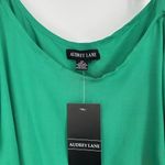 NEW Audrey Lane Green Flouncy Dress Defined Waist Cold Shoulder Size 3X Photo 7