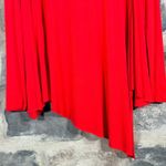 Free People  Uptown Red Mock Neck Cutout Asymmetrical Hem Long Sleeve Tunic Top S Photo 10