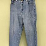 Vtg 90’s L.L Bean Jeans Relaxed Fit Women Sz 14 Tall Grunge Distressed Baggy‌ Blue Photo 0