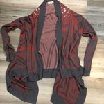 Pink republic  Boho style Aztec Cardigan size large, pit to pit measures 22 Photo 0