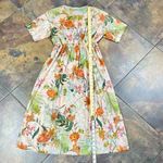 ZARA  Printed Floral Sheer Polyester Printed Tulle High-Waisted Dress Small Photo 4