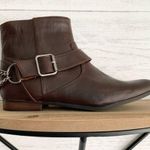 ZARA TRF Brown Pointed Booties with Chain Detail Photo 2