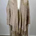 Maurice's  Tan Knit Poncho Sweater One Size Photo 0