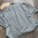Gap NWT  organic cotton poplin big shirt blue stripe Photo 7