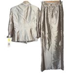 Alex Evenings Formal Suit Womens Size 6 Champagne Shimmer Skirt Jacket Wedding Photo 6