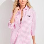 Vineyard Vines  Gingham Harbour Shirt Dress Pink Cover up Photo 0