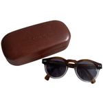 illesteva Brown Ombre Framed Round Sunglasses with Case Photo 2