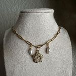 Gold Plumeria Flower Charm Necklace Photo 1