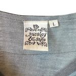 Parsley & Sage Blue Black Tie Dye Artsy Boho Tunic Top Rayon Jersey Size Large Photo 4