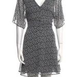 ALLSAINTS Ivey Scatter Dress Black and White Floral Size 6 Photo 0