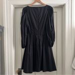 Brock Collection  Scoop Neckline Classic Black Mini Dress with Puff Sleeves Photo 1