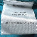 Pendleton Linen Blend Wide Leg Pants Womens 10 Teal Blue Lightweight Boho Casual Photo 4