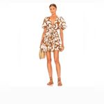 NWT House of Harlow 1960 Pink and White Linen Mini Dress Size 4 Photo 4