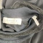 Sandro  Black Long Sleeve Sheer Blouse Top 3 L Photo 4