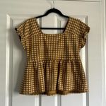 Madewell  Yellow Gingham Top, size XS Photo 1