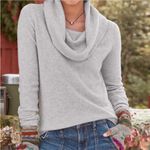 Sundance Grey Cashmere Sweet Sentiments Cowl Neck Long Sleeve Sweater XS Photo 1