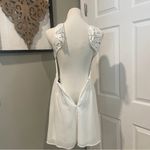 Lulus  Romantic Tale White Lace Skater Dress Size Small With Open Key Hole Back Photo 9
