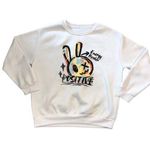 Unisex Adults Graphic Print Sweatshirt Pullover Positivity Energy Healer White Size L Photo 0