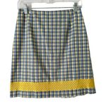 Skirtin Around Blue Yellow Plaid Vintage Pencil Skirt Women’s Size 8 USA Made Photo 0