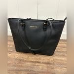 Michael Kors  Black Jet Set Travel Saffiano Leather Top-Zip Tote Bag Photo 8