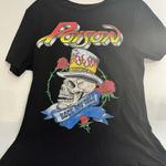 Poison Skull & Roses Rock & Roll Graphic T Shirt Black Photo 0