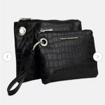 French Connection  Dale Croc Double
Slim Pouches Wristlet NWT Zippered $48 MSRP Photo 3