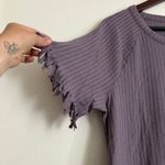 Chaser  Wisteria Short Sleeve Waffle Knit Textured T Shjrt Purple Women’s Medium Photo 3