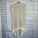 Eddie Bauer  Cream Knit Cardigan Vest Women’s S Open-Front Sleeveless Minimalist Photo 9