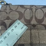 Coach  Wristlet Small Brown and Gold Jacquard‎ Fabric Soho Coin Purse Card Holder Photo 2