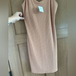 Urban Outfitters NWT  Ribbed Spaghetti Strap Bodycon Dress in Sand size Medium​​ Photo 5