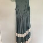 Papaya  Teal and White High Low Dress Photo 3