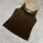 Double D Ranch Green Velvet Velour Sleeveless Tank Top Scoop Neck Western Size M Size M Photo 0