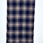 Pendleton  Vintage 100% Virgin Wool Blue Red‎ Tan Plaid Fringe Scarf Photo 0