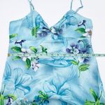 Victoria's Secret Vintage 90s Silk Blue Tropical Floral Slip Dress Size Small Photo 7