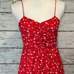 Madewell  Jumpsuit "Prairie Posies" Wide Leg Sleeveless Red Floral-0 Photo 2