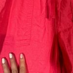 Nautica Pink Linen Blend Drawstring Waist Pocketed Casual Shorts Women Sz M Photo 2