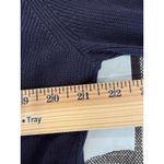 Eileen Fisher Large Tencel/Silk Navy Blue Brown Trim Long Open Cardigan Sweater Photo 6