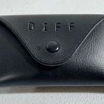 DIFF eyewear  Black Faux Leather Snap Closure Sunglasses Case " make difference " Photo 0