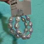 Urban Outfitters NEW KEELY STATEMENT PEARL HOOP EARRINGS WHITE PURPLE summer Photo 3