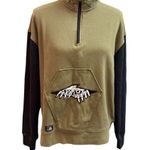 Lurking Class by Sketchy Tank Terror Coffin Green Quarter zip sweatshirt sz LRG Size L Photo 0