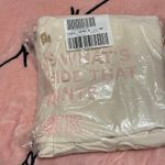 PINK - Victoria's Secret Victoria’s Secret PINK Ivy Fleece Flare Pants Ivory Women’s Large NWT Photo 7