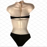 Black bathing suit with tan trim Tan Photo 3