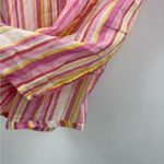 Fresh Produce  Shirt Womens Multicolor Stripe Button Up Cotton Tab Sleeve Xl Photo 7