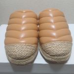 Espadrille Quilted Mules Slip On Shoes Tan Size 7 Photo 4