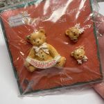 Lapel Pin & Matching Stud Earrings Christmas Holiday Cheer Bear Set Photo 0