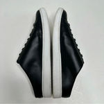 Vince  Black Varley Lace-Up Slip-On Leather Mule Sneakers Size 8.5 Photo 3