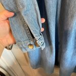 Lands' End Women's 14 Vintage Light Blue Denim 100% Cotton Knee Length Dress Photo 2