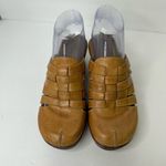 Dr. Scholls Womens size 7.5 Brenna Leather Clog Mule Slip On Tan Air-Pillo Photo 2