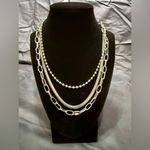 Nordstrom Elegant Silver Chain Necklace Set Photo 1